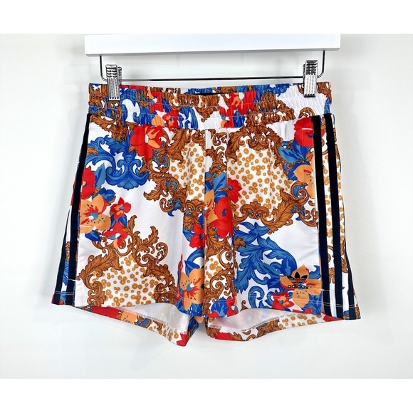 adidas Pants - Adidas Her Studio London Floral Shorts Baroque Trefoil 3 Stripes‎ Women's Small
